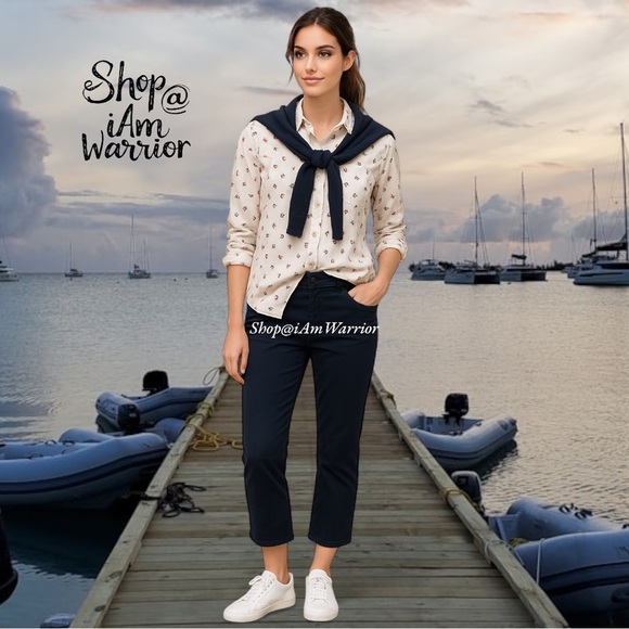 C.Wonder nautical flag print button down shirt *shop@iamwarrior - Picture 1 of 10